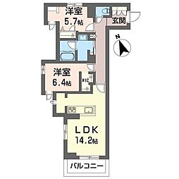 セレナコート藤沢 2LDKの間取図画像