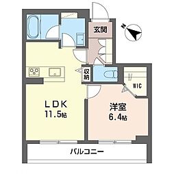 ミア・カーサ ノルテ 1LDKの間取図画像