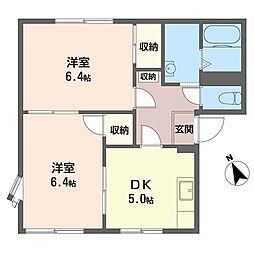 メゾン藤倉第2A 2Kの間取図画像