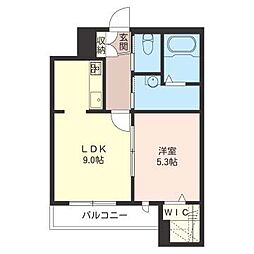 グラン・ドエル 2階1LDKの間取り