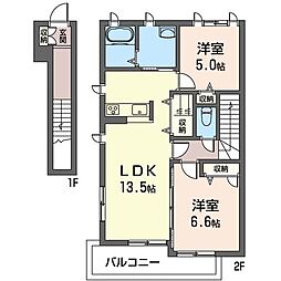 Saiden2 2LDKの間取図画像