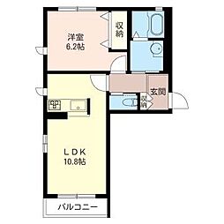 シャーメゾン元郷A 1LDKの間取図画像