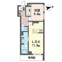 ソフィーガーデン 1LDKの間取図画像