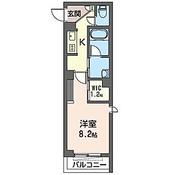 エミネンスゲン 1Kの間取図画像