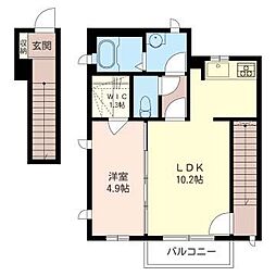 グラシア下北沢 1LDKの間取図画像