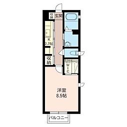 ディアコート 1Kの間取図画像