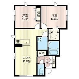 ドリーミオA 2LDKの間取図画像