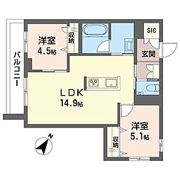 間取図画像 2LDK