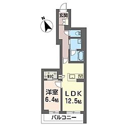 Raffine 1LDKの間取図画像