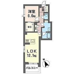 Raffine 1LDKの間取図画像