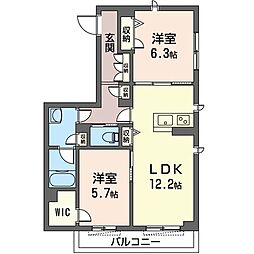 Clavier 2LDKの間取図画像