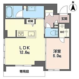 クラリエール 1LDKの間取図画像