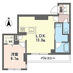 クラリエール 1LDKの間取図画像