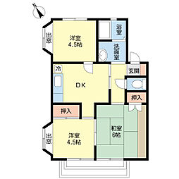 カナン幕張本郷 3DKの間取図画像