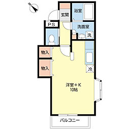 マーレ ワンルームの間取図画像