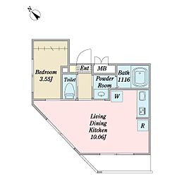 ソフトライフビル 1LDKの間取図画像