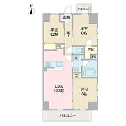 ソレイユ蘇我 3LDKの間取図画像