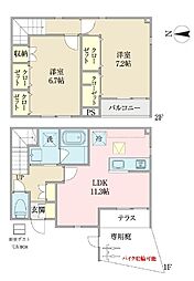 パルフェ 2LDKの間取図画像