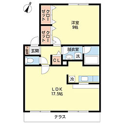 テネレッツァD 1LDKの間取図画像