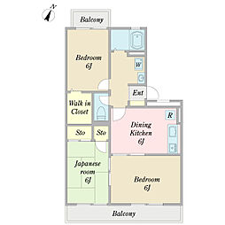 グランデュオ3番館 3DKの間取図画像