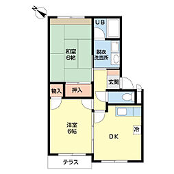 αＮＥＸＴ高崎第2　弐番館 1階2DKの間取り