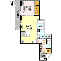 D-Sereno志木柏町 1LDKの間取図画像