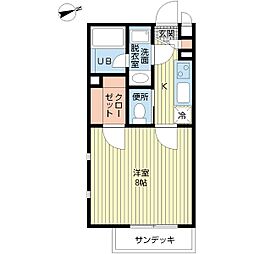 ブランチ 1Kの間取図画像