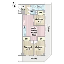 間取図画像 3LDK