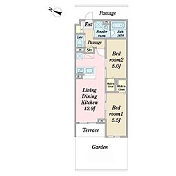 間取図画像 2LDK