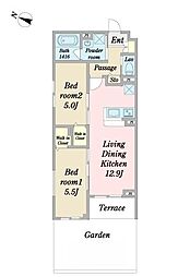 Solomon 2LDKの間取図画像