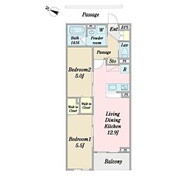 間取図画像 2LDK