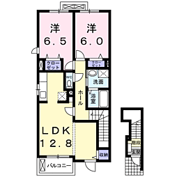 アンシャンテ1 2LDKの間取図画像