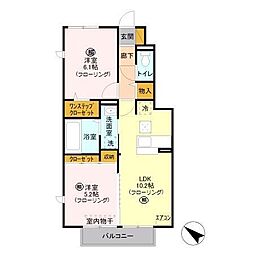 シリウス戸塚 2LDKの間取図画像