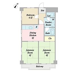 マンションタキザワ 3DKの間取図画像