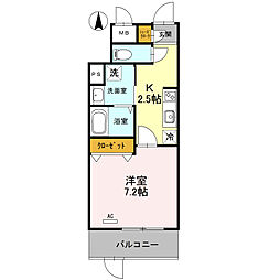 プリメーロ 66 3階1Kの間取り