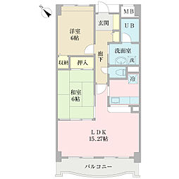 ラ・アバンセ 2LDKの間取図画像