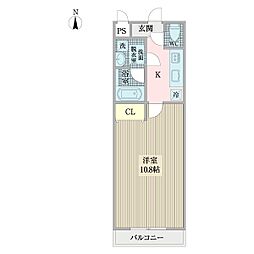 フジパレス堺老松町3番館 1Kの間取図画像