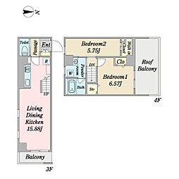 間取図画像 2LDK