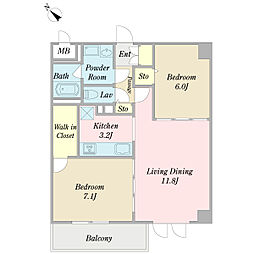 間取図画像 2LDK