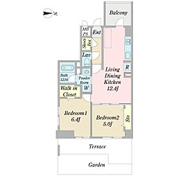 NEOGRACE 2LDKの間取図画像