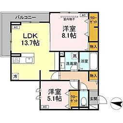 間取図画像 2LDK