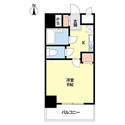 エステムコート梅田北 1Kの間取図画像