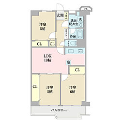 加島グリーンマンション 3LDKの間取図画像