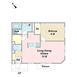 間取図画像 1LDK