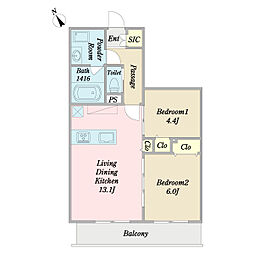 間取図画像 2LDK