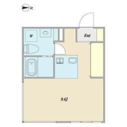 trias301 ワンルームの間取図画像