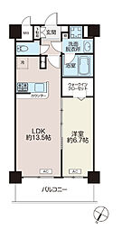 メルヴェーユイイダ志村 1LDKの間取図画像
