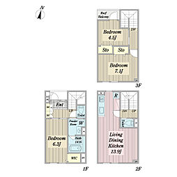 エクラ 3LDKの間取図画像