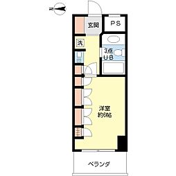 大塚台パークサイドハイツ 1Kの間取図画像