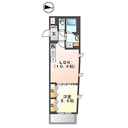 フェリーチェ 1LDKの間取図画像
